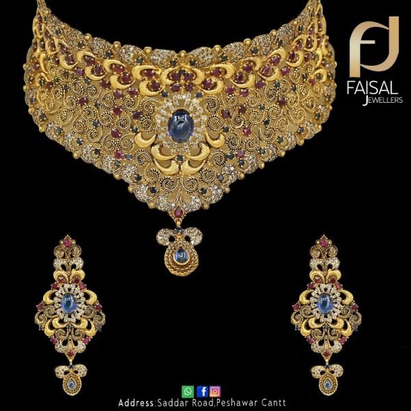 Gold Necklace Design 014