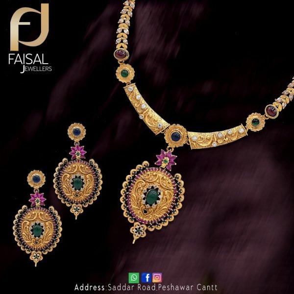 Gold Necklace Design 023